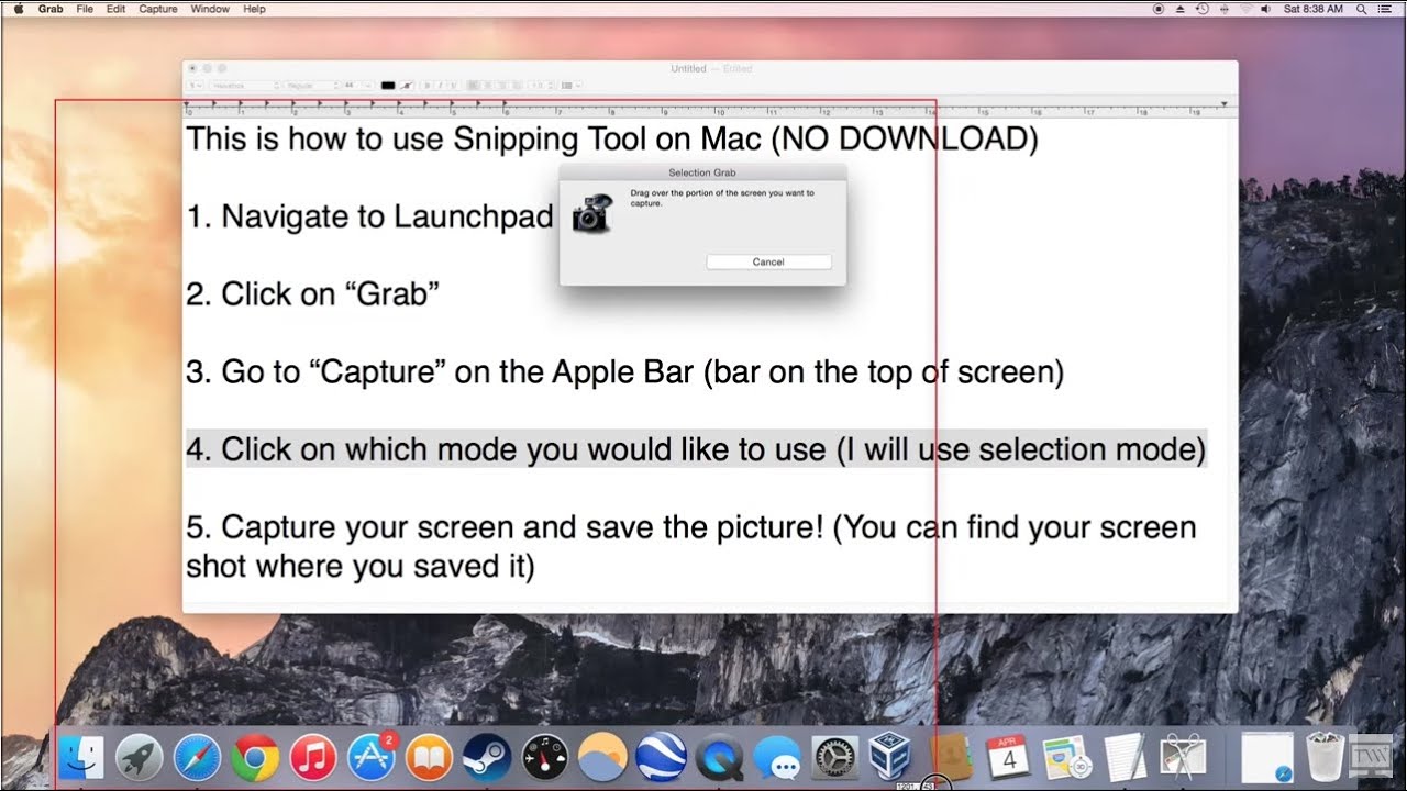 Snipping tool mac command